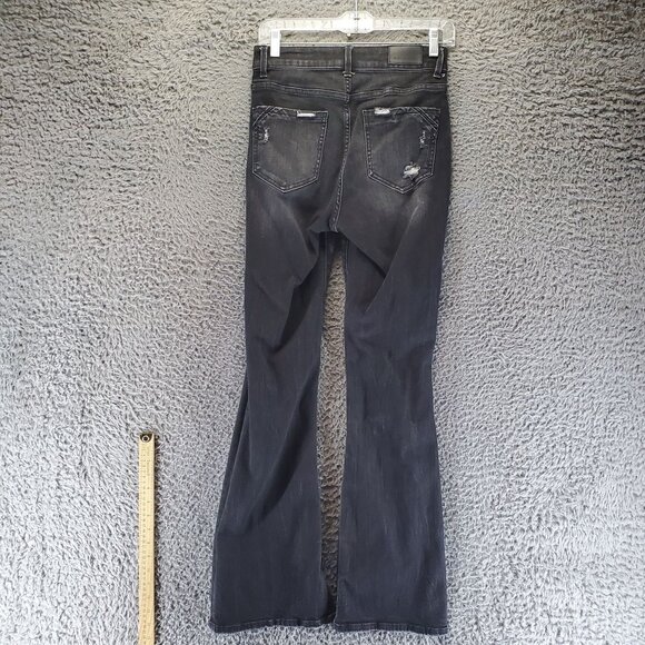 Buckle Black Jeans Womens Size 27 Black Bootcut Distressed Stretch Denim - Picture 11 of 12